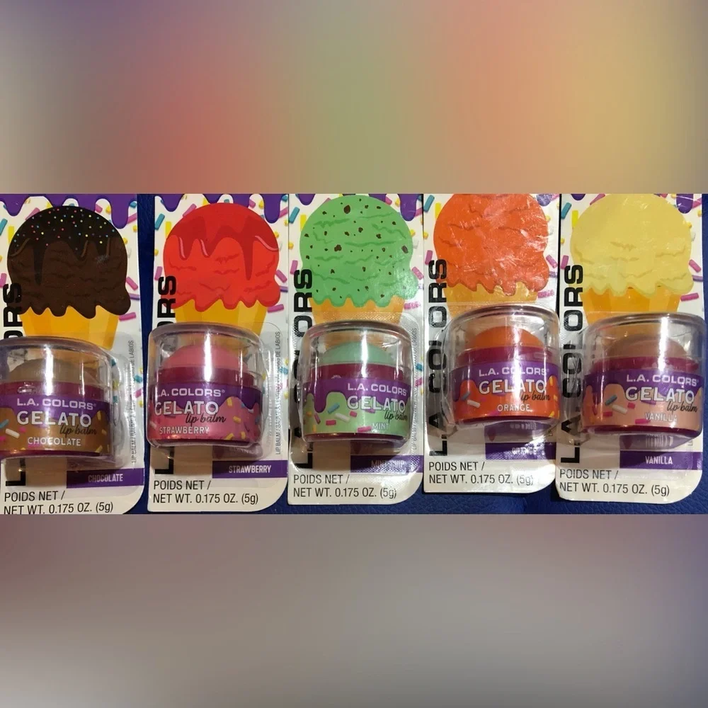 2pack gelato flavored lip gloss in chocolate strawberry mint orange &‎ vanilla